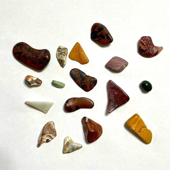 Stones Tumbles Mixed Tumbled Stones Lot of 17 - Picture 10 of 10